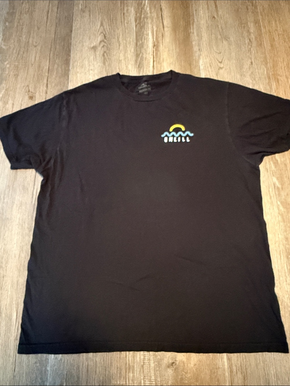 O'Neill Modern Fit Black Short Sleeve Tee with Small Surf Logo